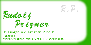 rudolf prizner business card